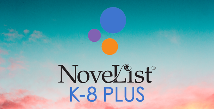 NoveList K-8 logo with sunset in background